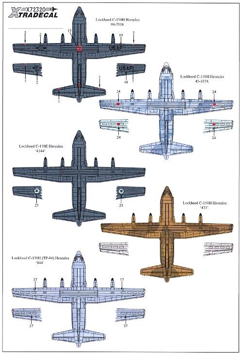 Xtra Decals 1/72 LOCKHEED C-130 HERCULES Foreign Users