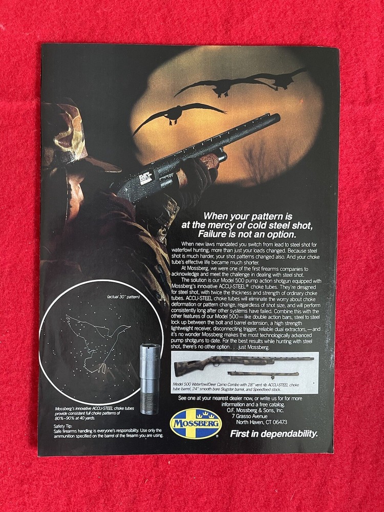Marlin Model 500 Pump Action Shotgun 1988 Print Ad