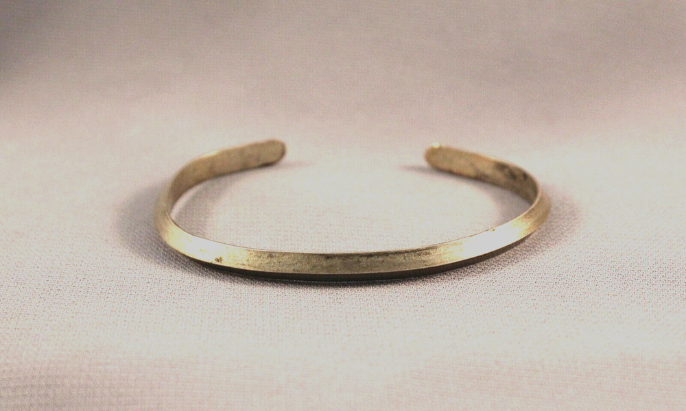 Old Pawn Navajo Indian Solid Sterling Silver Bracelet - 7 1/8"