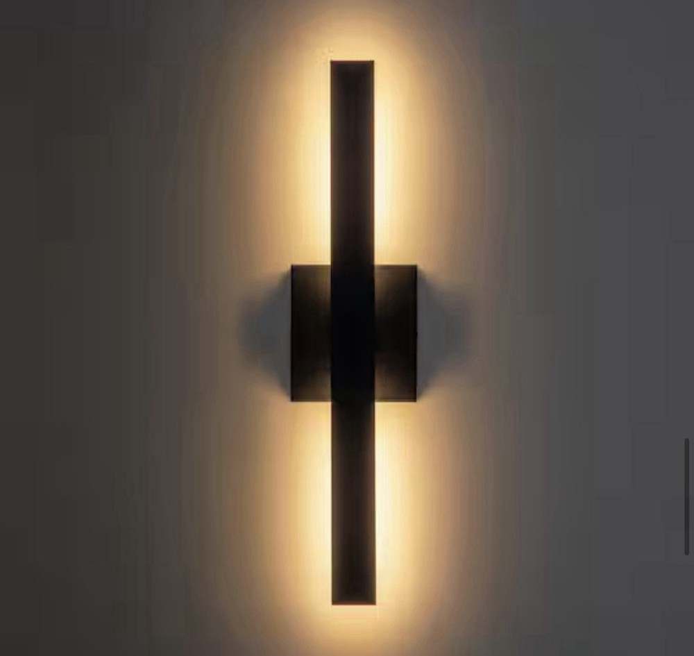 RRTYO Edith 20 in Black Modern Linear Integrated LED Wall Light Sconce