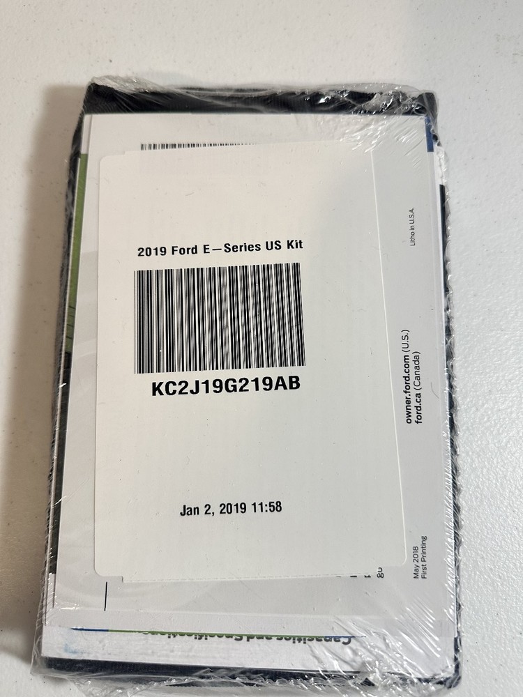 2019 Ford E-Series Owners Manual Set