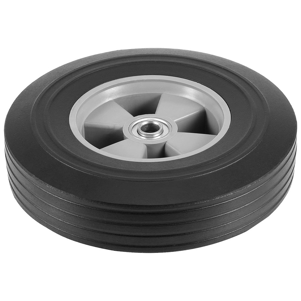 HAKZEON 2 Pack 10 x 2.5 Inch Flat Free Solid Rubber Tires and Wheel, Solid Wh...