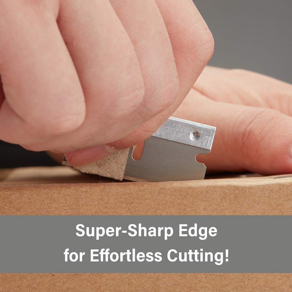 Versatile Single Edge Razor Blades - Sharp, Durable & Moisture-Proof, 100 Count