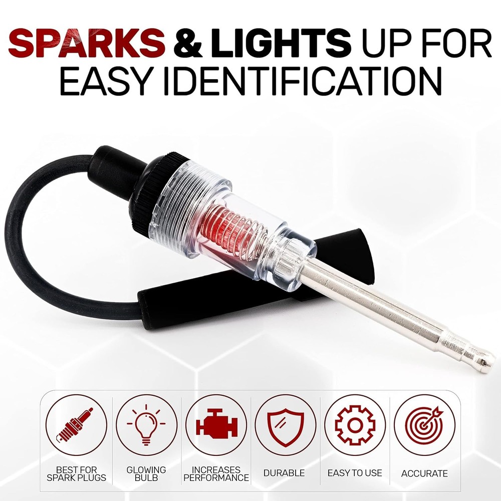 Reliable 6-12 Volt Spark Tester - Diagnose Automotive Ignition Issues with Ease