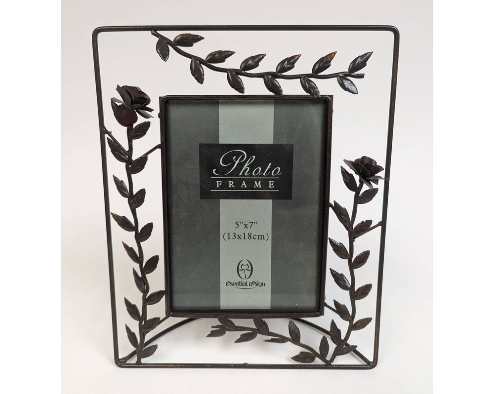 Essential Design 5" x 7" Metal Rose Vine Picture Frame