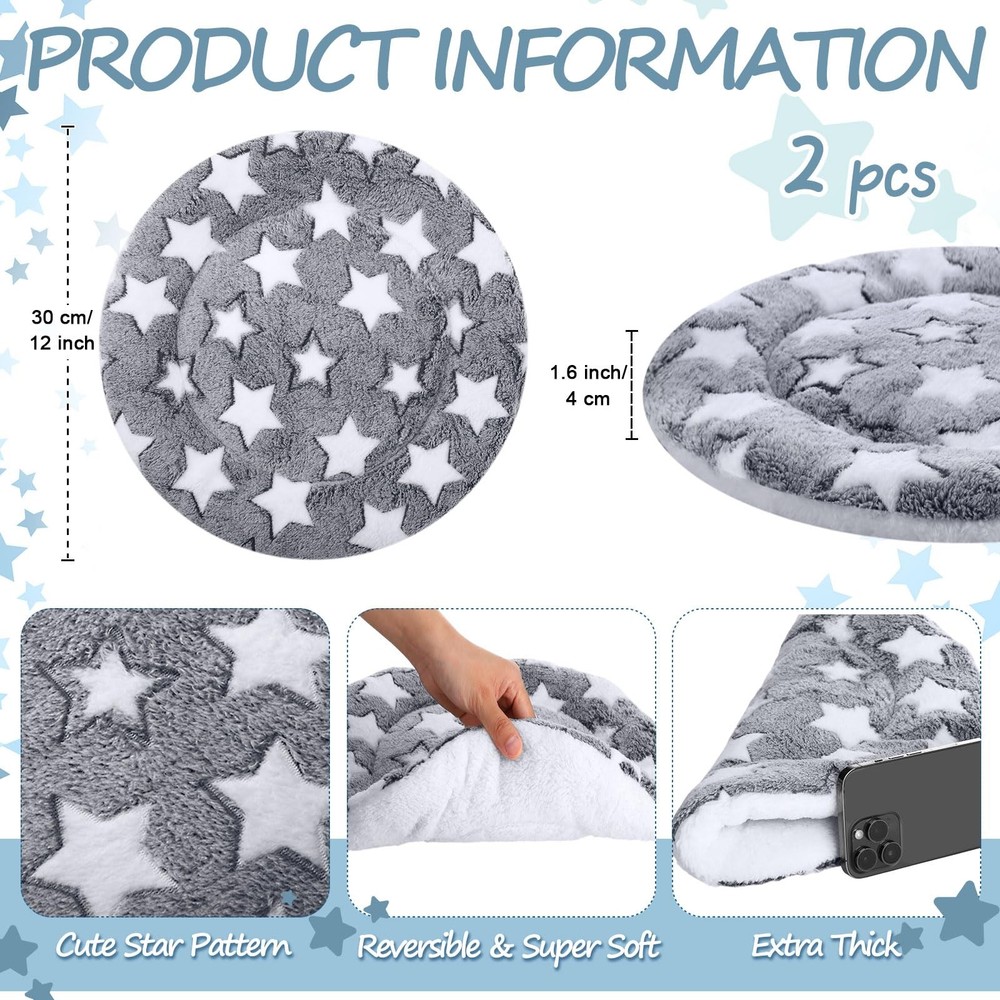 2 Pack Self Warming Cat Mat Self Heating Pad Bed Reversible Machine Washable ...