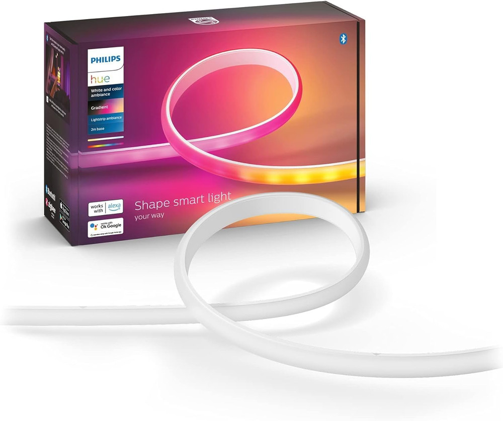 Indoor 6-Foot Smart LED Light Strip Base Kit with Plug - Flowing Multicolor Effe