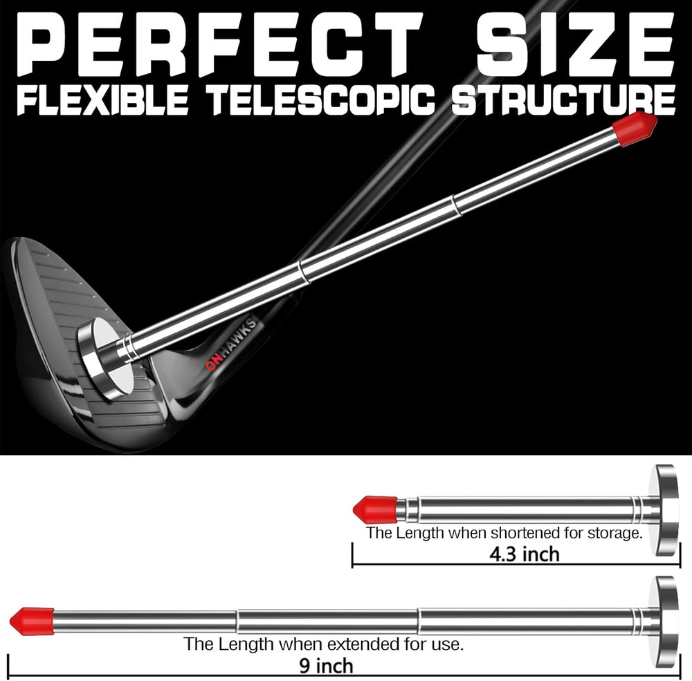 Magnetic Golf Alignment Rod Telescopic Swing Trainer