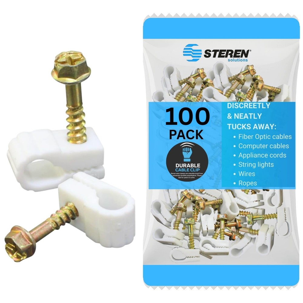 Coaxial Cable Clips - Cable Holder - Wire Clips - Siding Clips for Hanging - ...