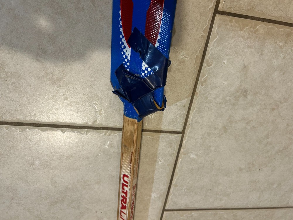 Mike Richter used signed goalie stick JSA/COA