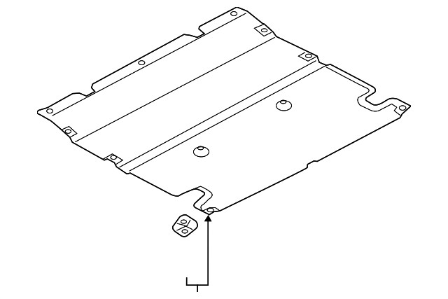 Genuine Audi Radiator Support Splash Shield 80B-863-821-C