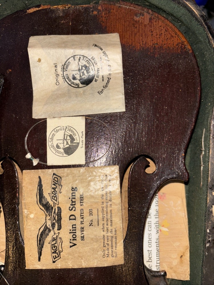 Vintage Violin E String Original Package Empty Eagle Brand D String Envelope