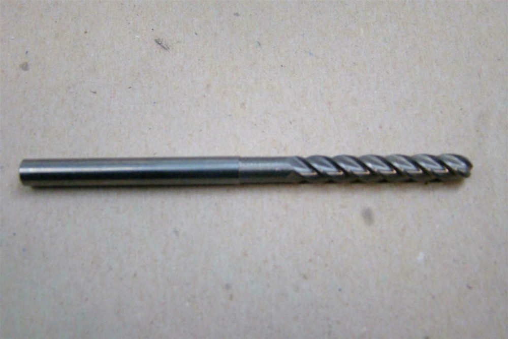 (3) Moon Cutter Co. Round End Mill & 4 Flute Flat Assortment