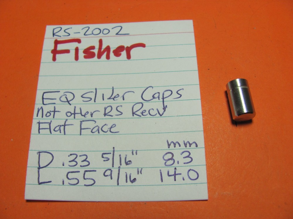 FISHER EQUALIZER SLIDER CAPS RS-2002 RS-2003 STEREO RECEIVER CAP HAS FLAT TOP