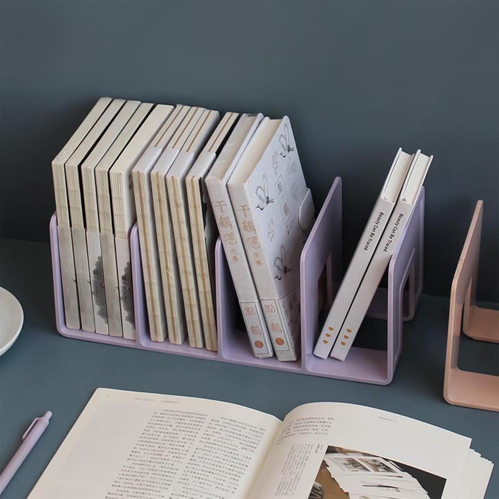 2PCS Acrylic File Organizer Desk Desktop Document/Mail Organizer 4 Compartments