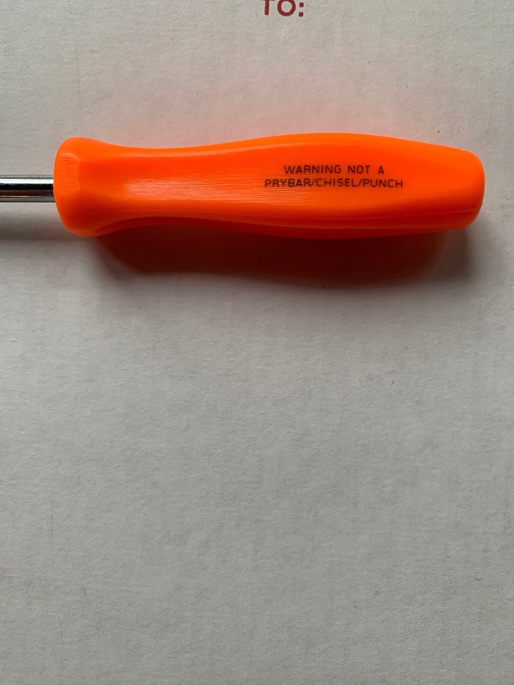 Snap-on Tire Valve Core Remover/Installer Tool. Orange handle