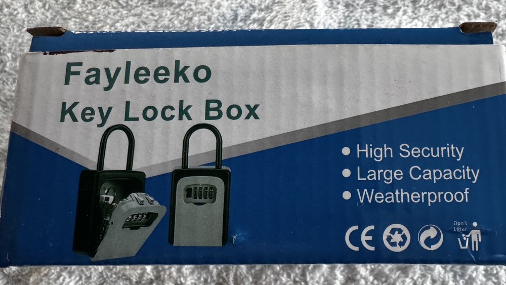 Combination Key Storage Lock Box w/ Changeable Code (Fayleeko)