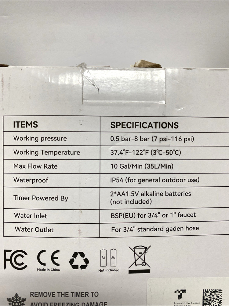 2 Zone Digital Hose Timer -Water Timer - Model No ITV211 - NEW OPEN BOX