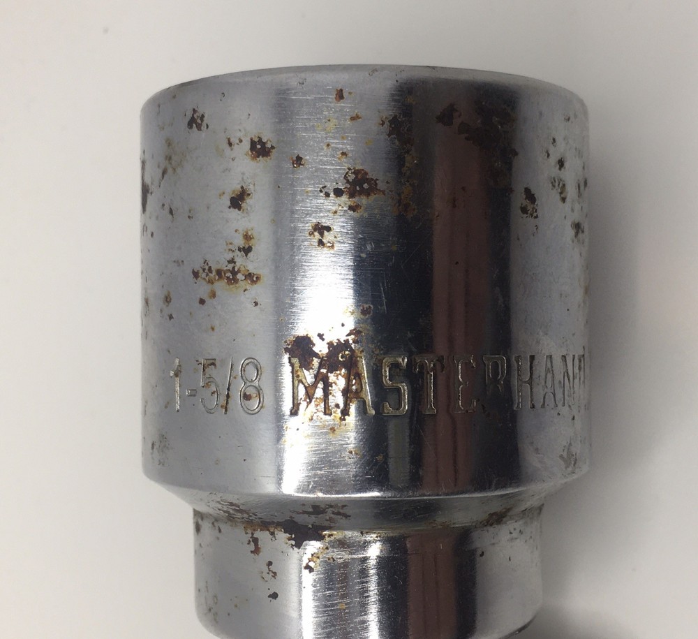 MASTERHAND 1-5/8” Socket 6pt Long Shaft Orig Packaging Some Surface Rust