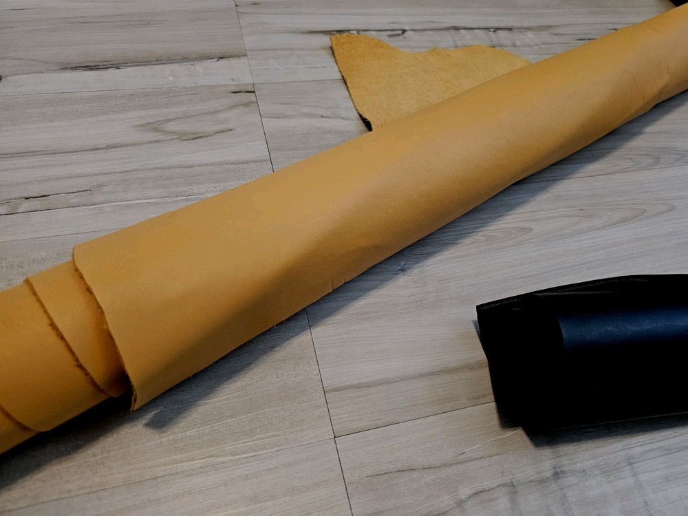 3-4oz BAKELITE GOLD SMOOTH GRAIN LEATHER HIDE PANEL/SHEET/SQUARE 12X12X24 MEDIUM