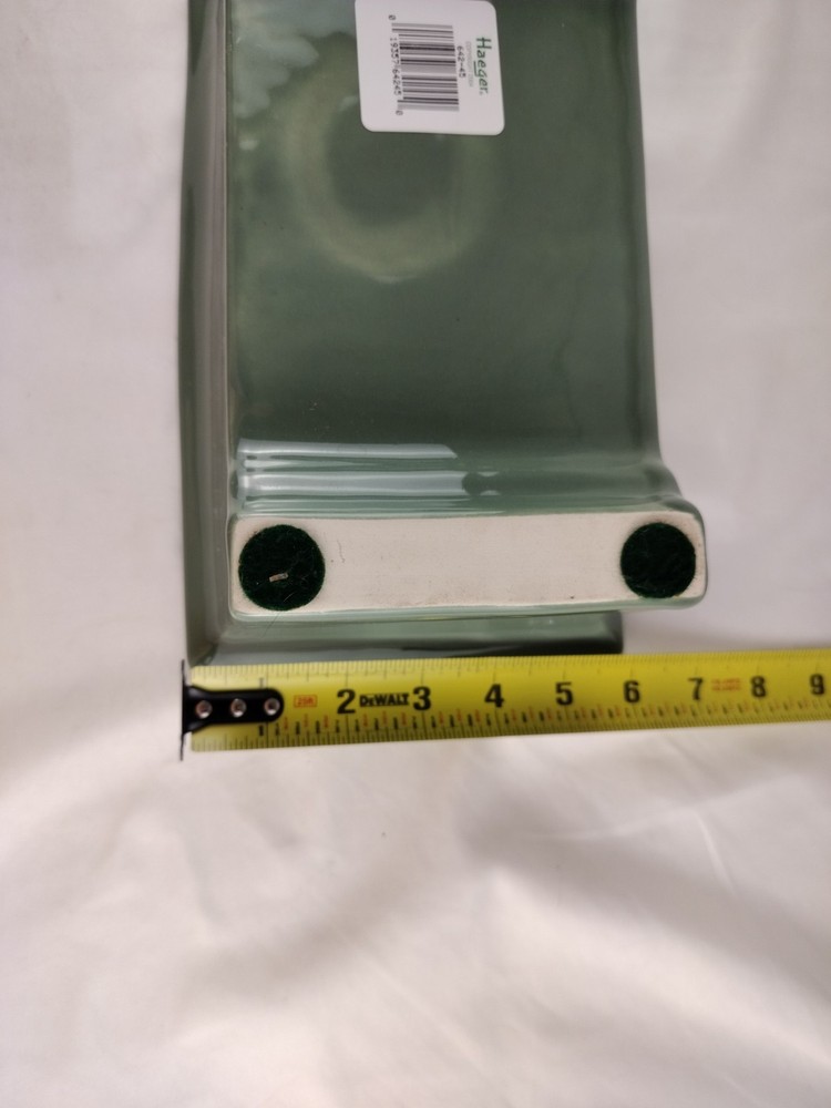 Haeger Floral 2003 Green Rectangular Pottery Planter #642-45 USA