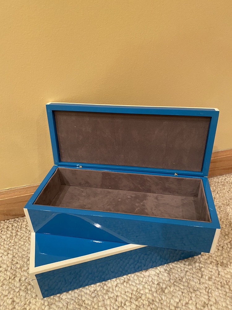LACQUER Small Vanity Box Blue&white