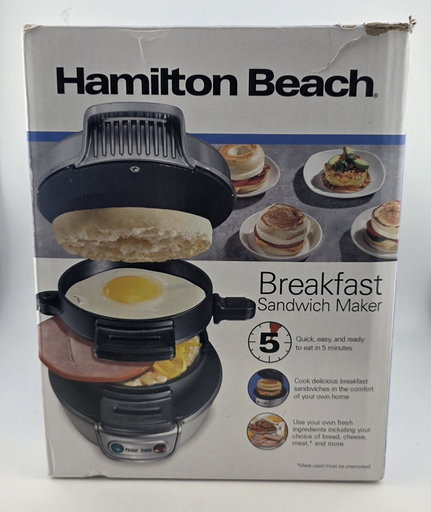 Hamilton Beach Breakfast Sandwich Maker Silver