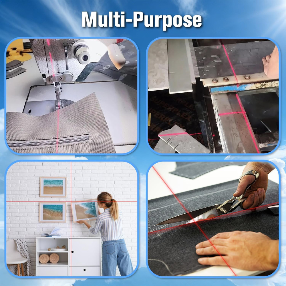 Magnetic Quilting Light with Adjustable Red Laser Guide for Precision Sewing