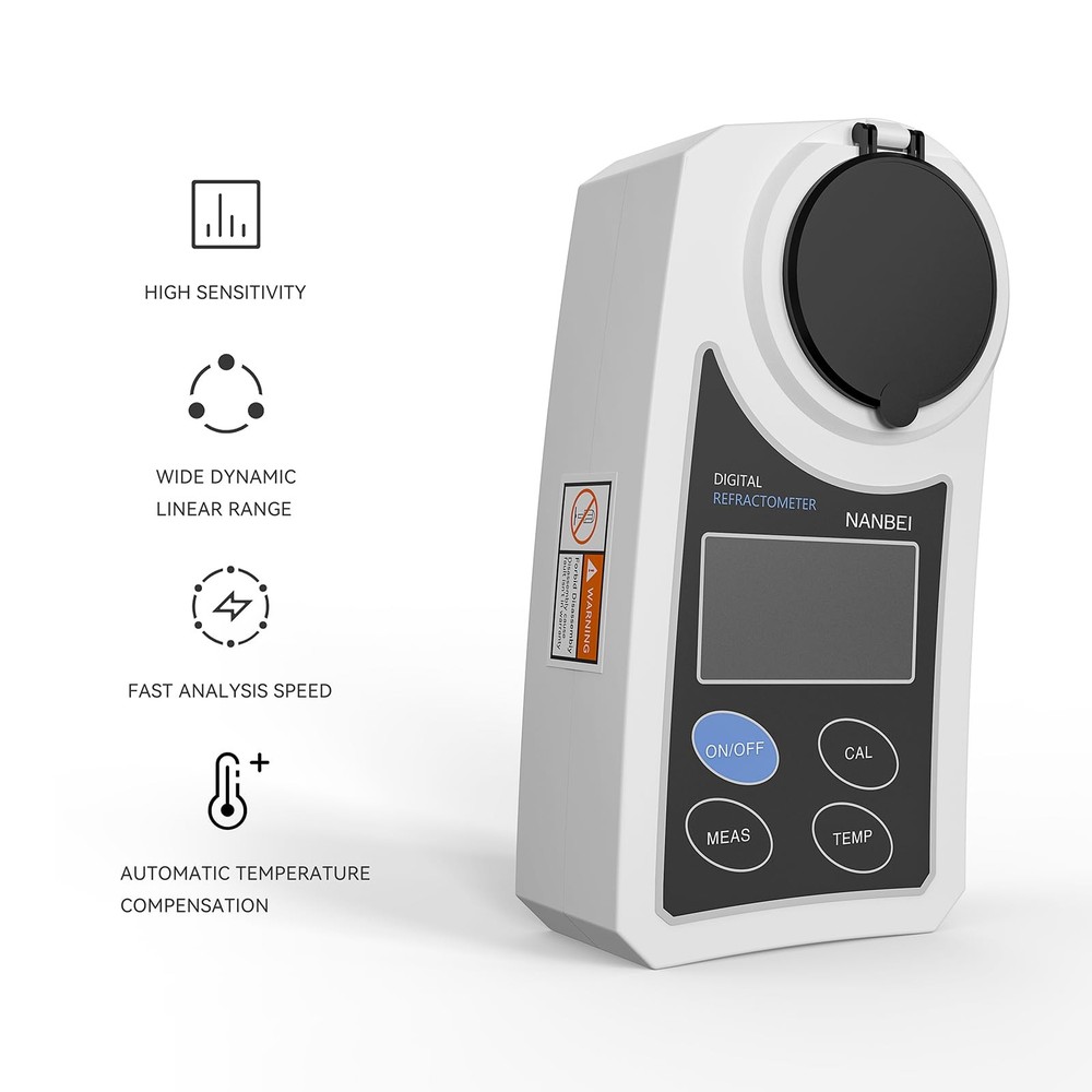 NANBEI 0-55% Digital brix Refractometer with ATC, Portable Brix Meter