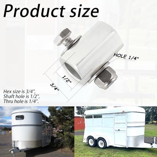 Cordless Drill Adapter/Replace Top Wind Trailer Jack Crank Handle (28921)