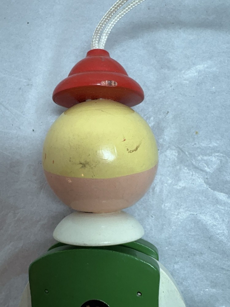 Vintage Sevi Wooden Pull String Marionette -Italy