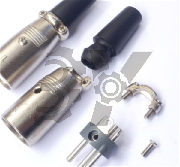 1PCS XLR Male 3-pin Plug MicrophPatch Connector NEW