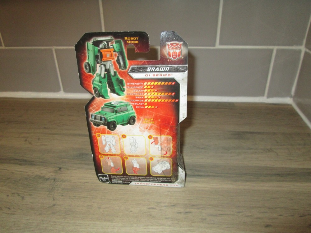 TRANSFORMERS UNIVERSE - CLASSIC G1 BRAWN 3" - NEW + SEALED - GC - 2 SMALL ISSUES