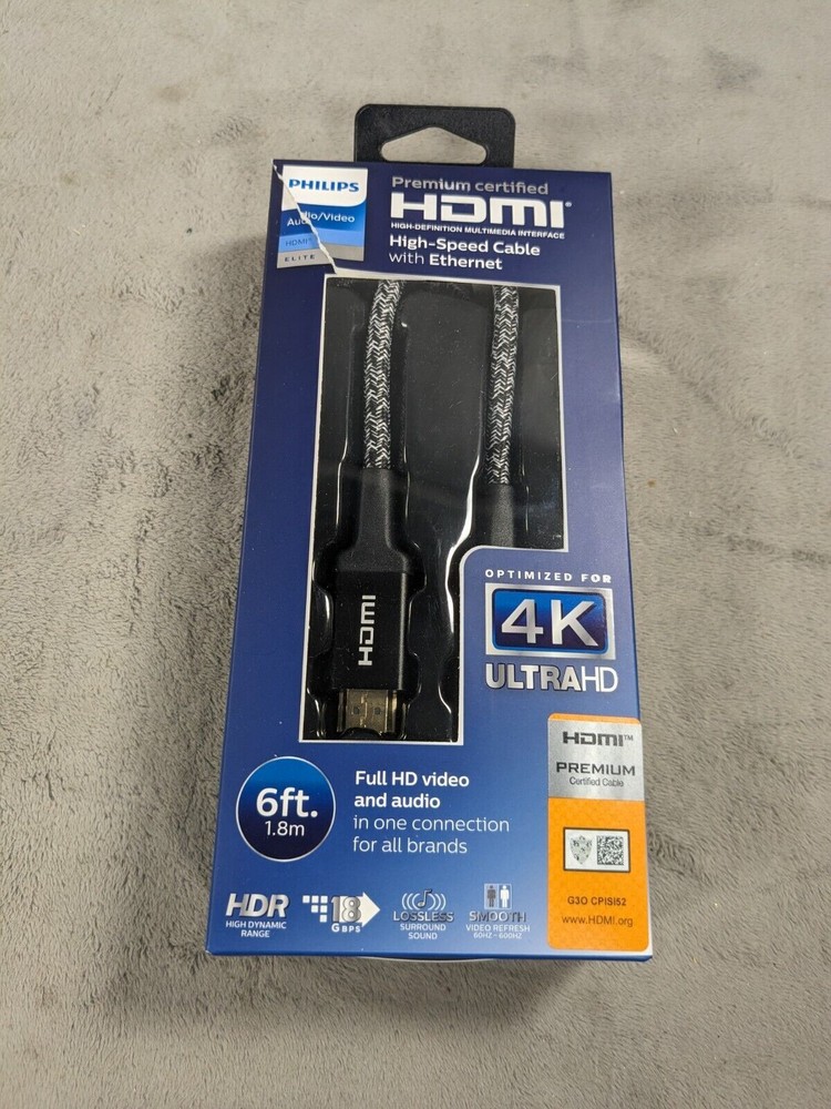 Philips 6ft Premium High Speed HDMI Elite Cable with Ethernet
