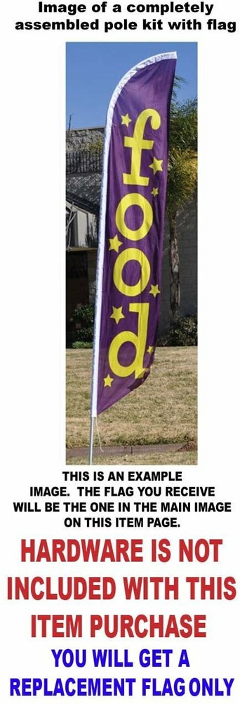 Auto Alignment (yellow/blue) Feather Banner Swooper Flag -No Wind Required-...