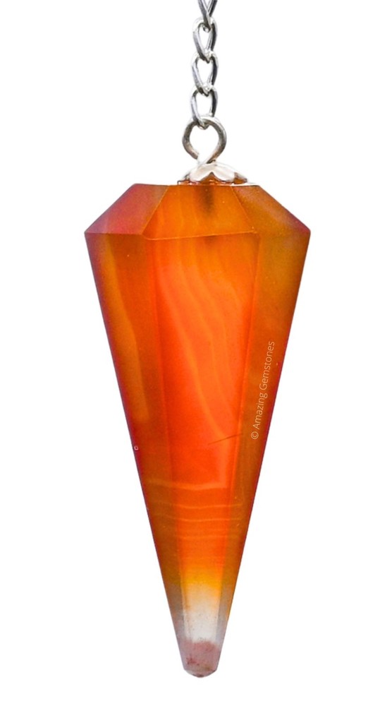 Red Onyx Dowsing Crystal Pendulum