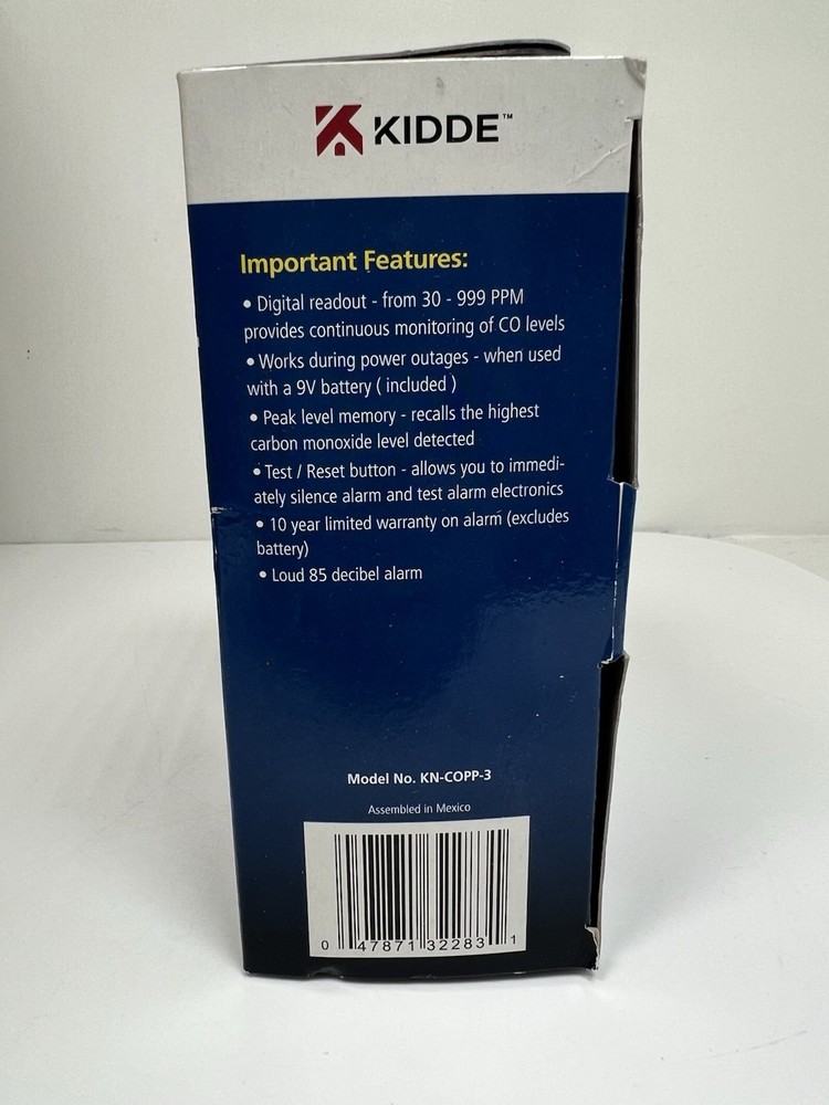 Kidde Carbon Monoxide Detector, Plug In (KN-COPP-3)