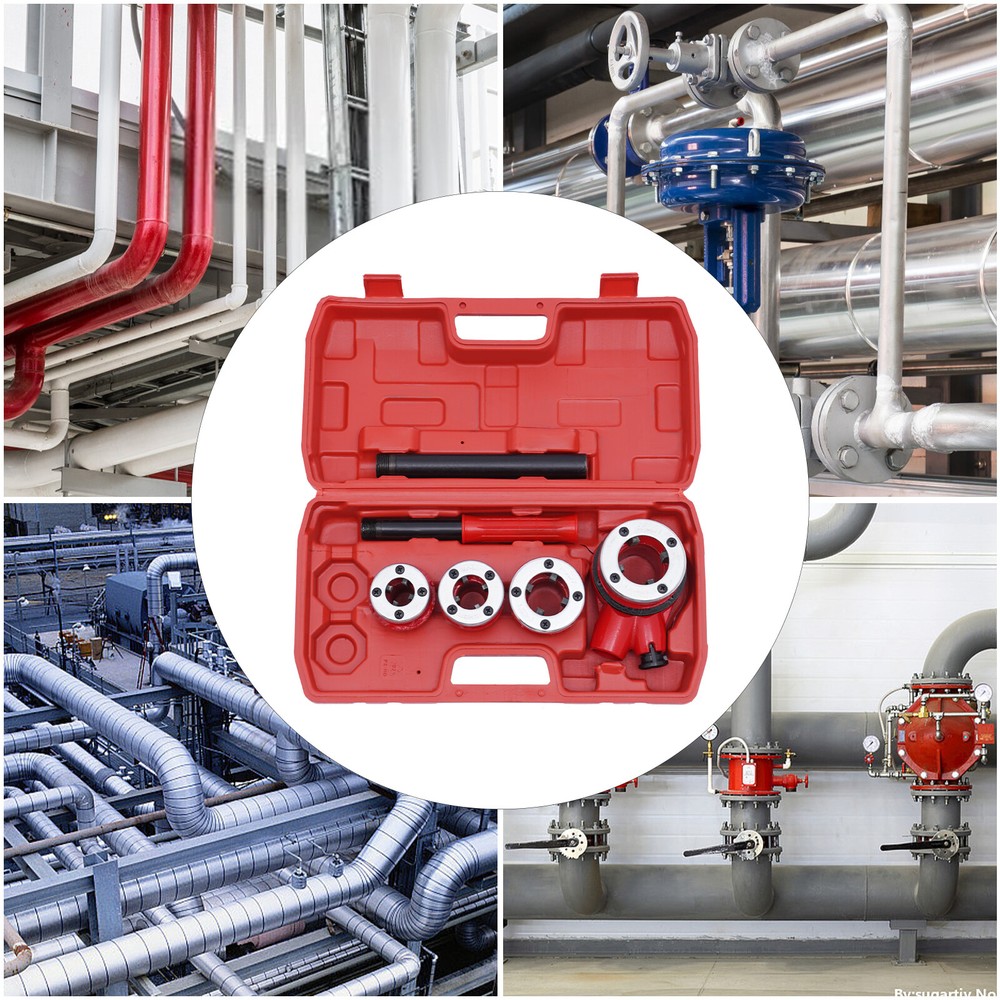 Ratchet Pipe Threader Pipe Threading Tool 1/2''-1-1/4'' Dies