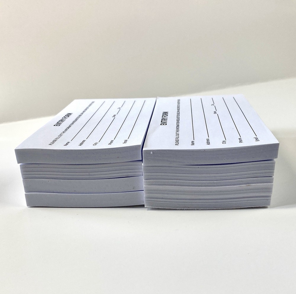 800 Raffle Ticket Sheets Blank Entry Forms for Contests School Events 8 Pads