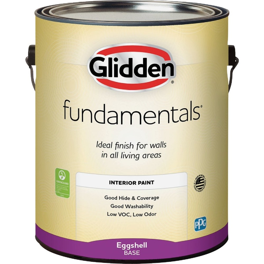 Glidden Fundamentals Interior Paint Eggshell White Pastel Base Gallon Glidden