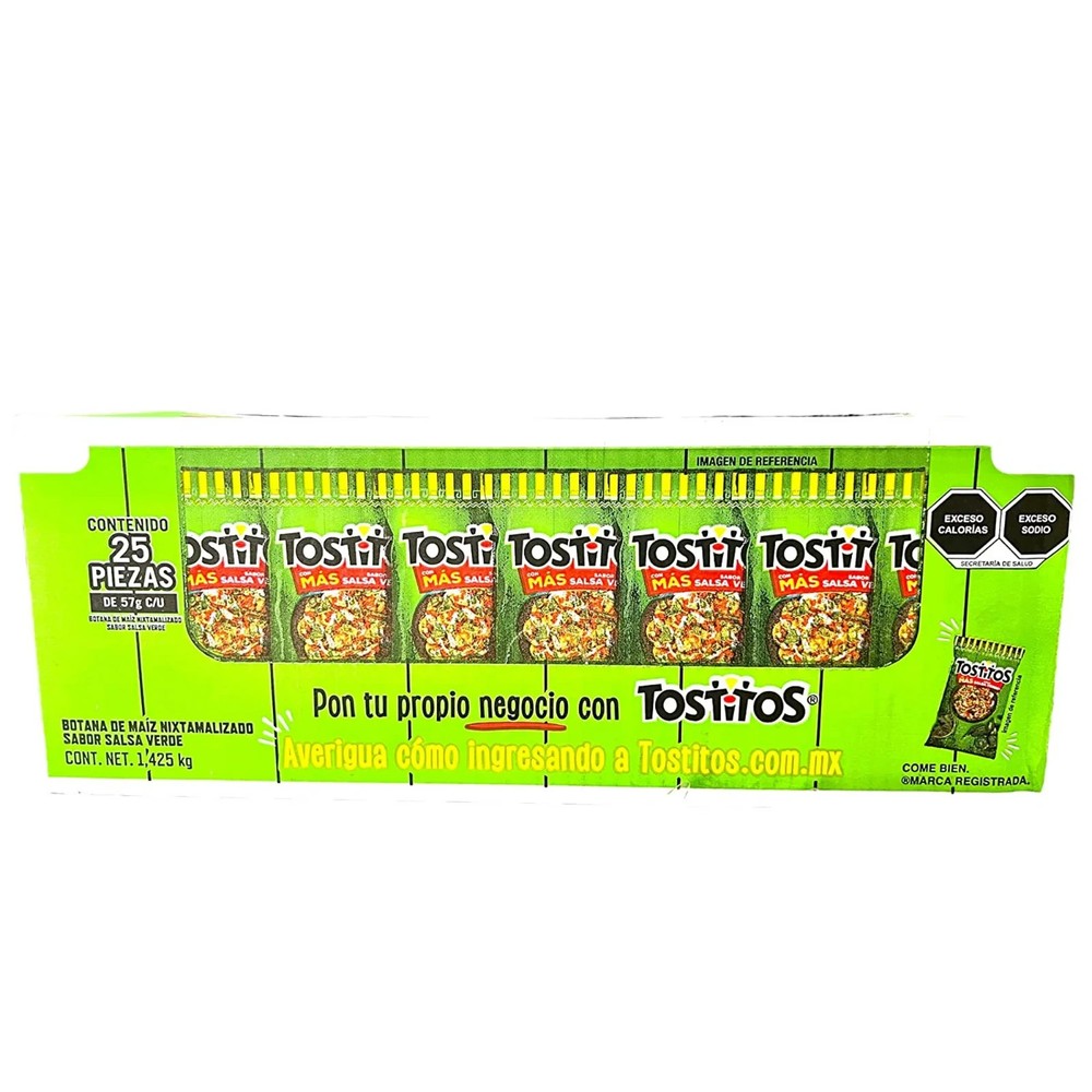 Sabritas Tostitos Salsa Verde - 25 Pack Authentic Mexican Chips