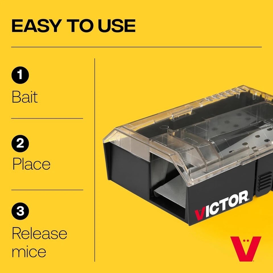 Multi-Catch Humane Mouse Trap - M335 - Humanely Catches Mice, up to 4 per