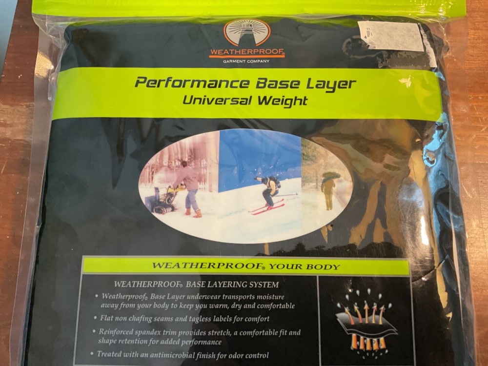 Weatherproof Performance Base Layer pants Universal weight size XL Black