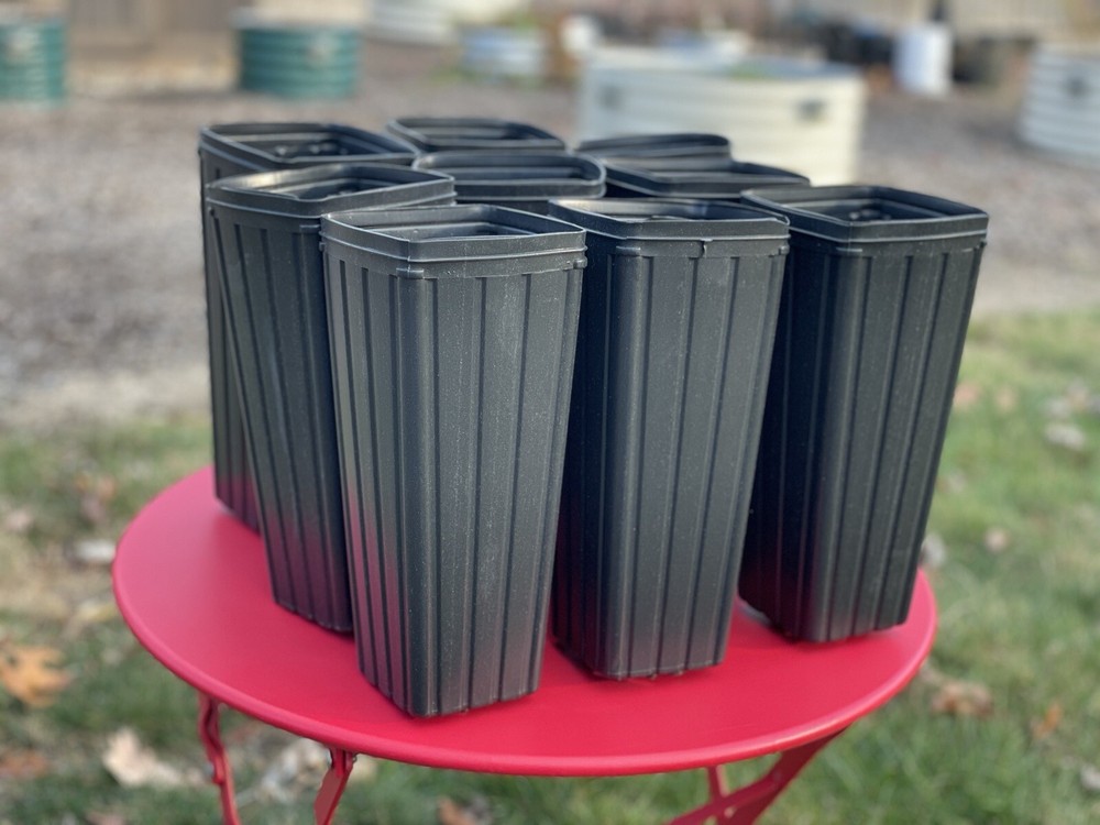 (9) 4" x 9" Pots Treepots For Rooting/Grafting/Seed. Tree Pots Fruit & Nut Trees
