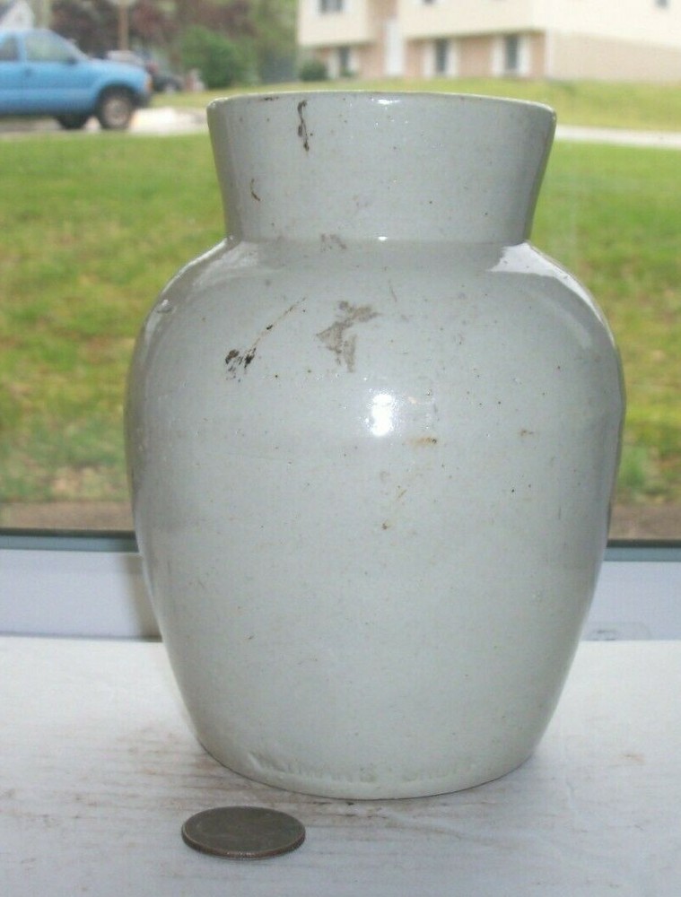 POTTERY CROCK DEBOSSED, WEYMAN'S SNUFF