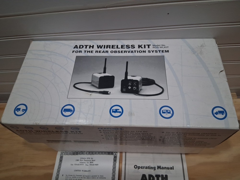 ADTH wireless transmitter and receiver kit rear observation system ROS-WLKIT