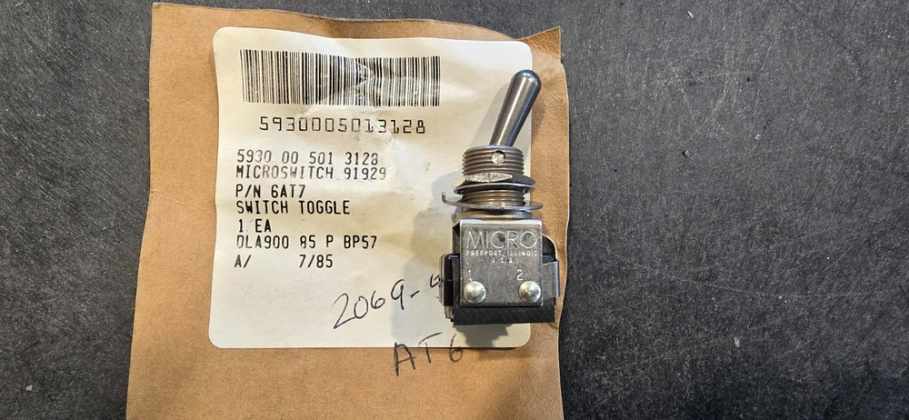 HONEYWELL TOGGLE SWITCH 6AT7 5930-00-501-3128