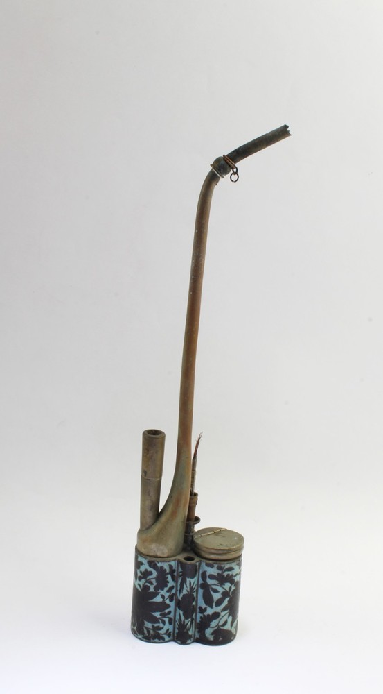 Antique Bronze with Cloisonne Smoking Pipe