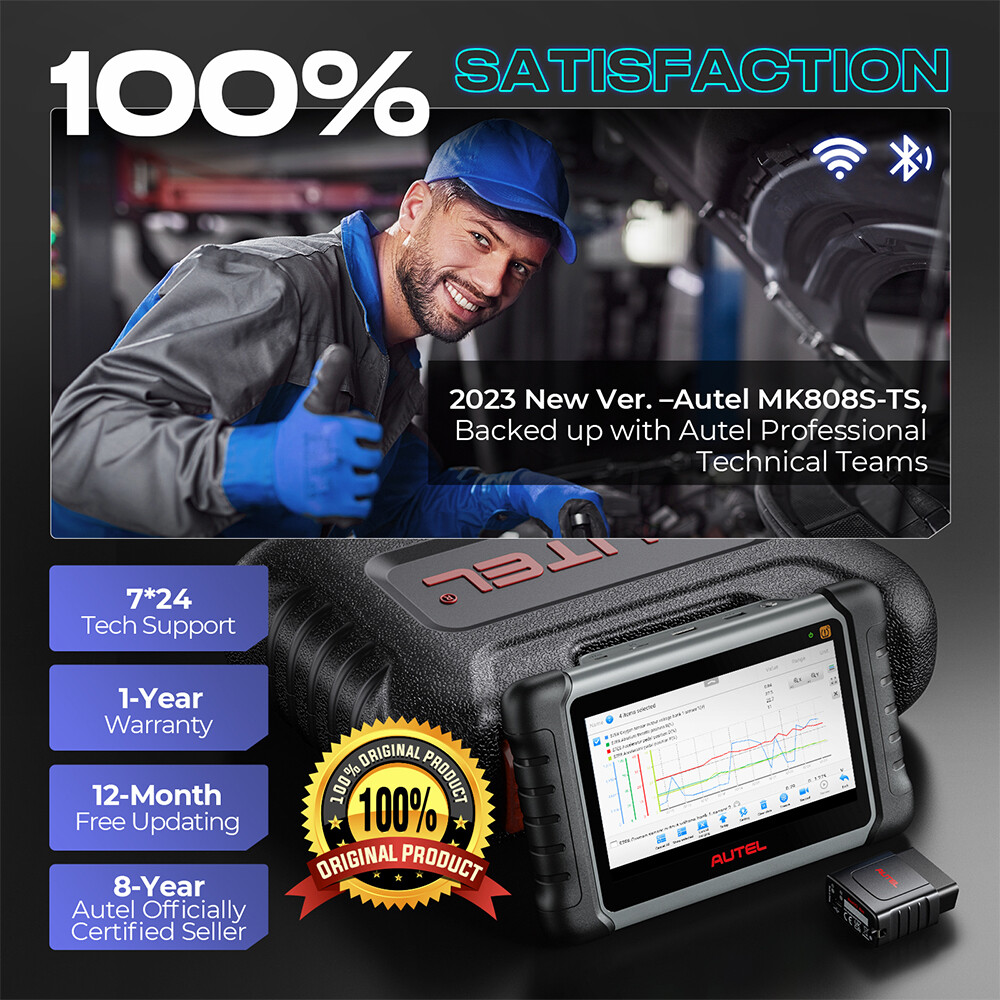 Autel MK808S-TS Bluetooth OBD2 Diagnostic Scanner TPMS Programming KEY Coding