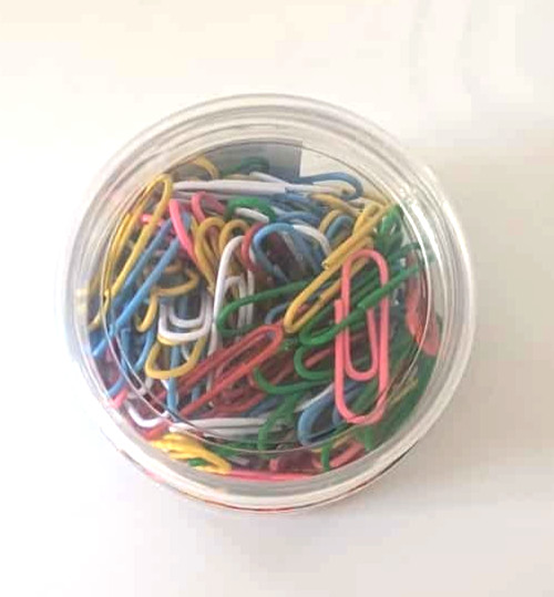 Vinyl Paper Clips 28mm 120 Pcs/box Assorted Colour Study Documentation